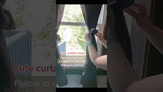 #diy Cute curtain HACK! #hacksoflife #lifehackvideo #didyouknowthis #tryitnow #t