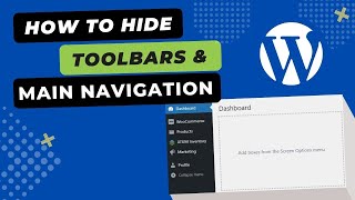 WordPress User Roles Tutorial: How To  Hide WordPress Admin Bar, Toolbars And Main Navigation
