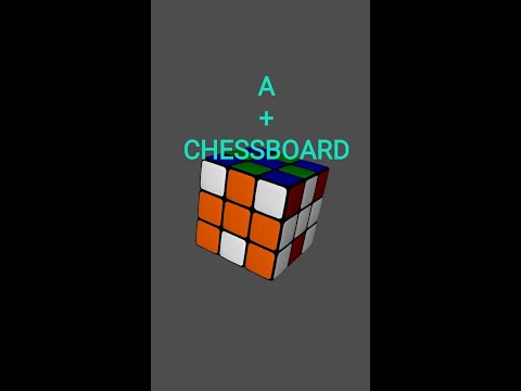 A + CHESSBOARD Pattern On Rubik's Cube #youtubeshorts