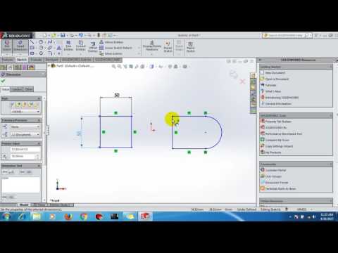 3  SolidWorks 2015 Tutorial 3  Using Line Tool, Dimensions and definning