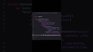 Gradient Text in SwiftUI #asmrcoding #swiftui