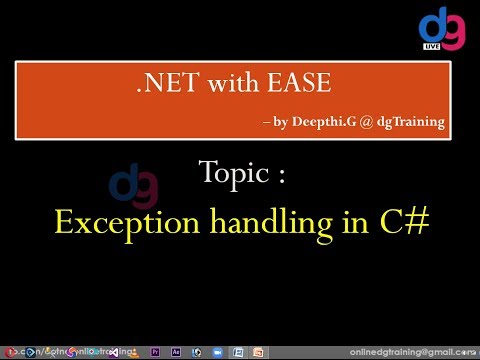 Exception handling in C# | dgTraining