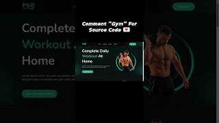 Best animated gym website free design and sources code #coding #shortvideo #shorts