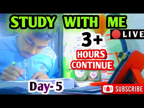 🛑Study With Me Live||📚Pomodoro🤗✍️|| Rain Music Relaxing and Focus Sound🎵 || Day-5
