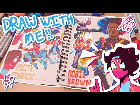 sketchbook session ☆ drawing some SPIDERVERSE characters!!
