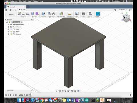 Coffee Table Fusion 360