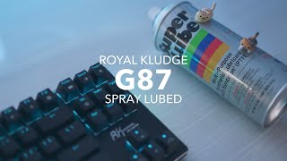 Royal Kludge G87 Mods | Spray Lubing & Typing Sounds (Outemu Reds)