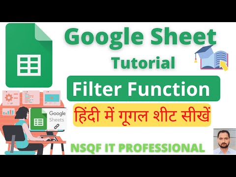 How to use filter function in google sheets||filter function ||Filter Function in Google Sheet