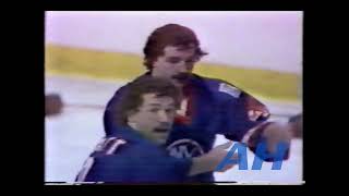 NHL Apr. 17, 1980 Boston Bruins v New York Islanders Bench Clearing Brawl x2 Feeds + (HL)