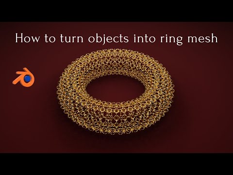 How to turn objects into ring mesh in blender/3danimation/Blender 3danimation/Blender .