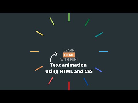 Text animation using HTML and CSS