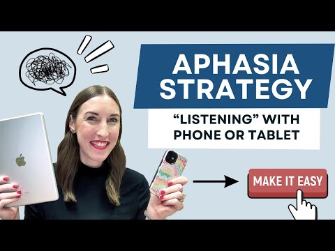 Speech Therapy Strategy: Listening With iPhone or Tablet 📲 | Aphasia, Stroke, Brain Injury Practice