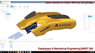 Open Course on Fusion 360 and 3D Printing: BMSITM #IIC2.0 #BMSIT #MHRD