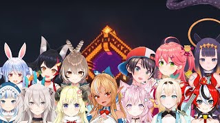 Hololive members reactions to HoloID's giant nether portal