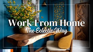 Eclectic WFH Space: Small Apartment Office Inspiration