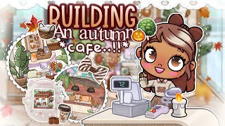 Building an *AUTUMN* cafe..!! 🎀🪵🍁 || *with voice* || avatar world.
