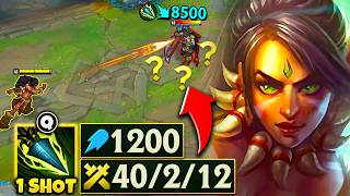 WHEN 1200 AP NIDALEE DROPS 40 KILLS! (150K DAMAGE, ONE SHOT SPEARS)