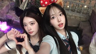 Wanna go to Lotte World with us?🐱🐰 Lotte World vlog in school uniforms◞♡ With Sun-hye ㅋ♥