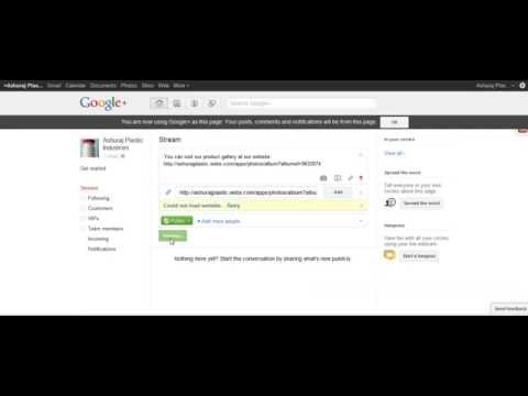 How to create a Google Plus Page for your company - Screenr