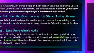 Creating a Mel-Spectrogram for Stereophonic Audio Using Librosa