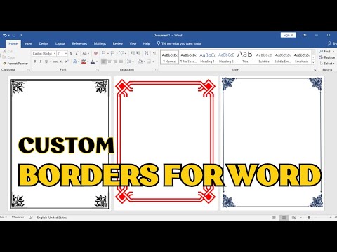 How to Make Custom Page Border Designs in MS Word: Step-by-Step Tutorial! | Word වලට  border දාමු