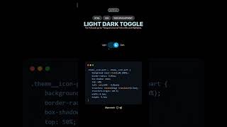 Light Dark Toggle switch Animation   using Html and Css   For source code check link in bio And high