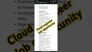 Cloud engineer job opportunities at Xaibit #devopsjobs #dailyjobupdates #devopsengineer
