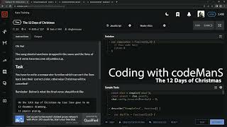 Codewars 7 kyu The 12 Days of Christmas Javascript