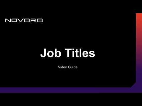 Job Titles