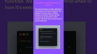 The Hidden Danger of Callbacks in JavaScript! 😱 (Inversion of Control)#JavaScript interviewquestions