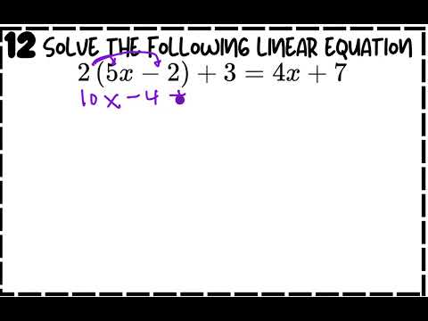 Question 12: Solving Linear Equations