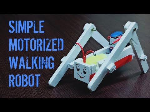 How to make Simple Walking robot with DC motor at home
