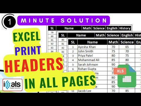 How to Print Headers on All Pages in Excel