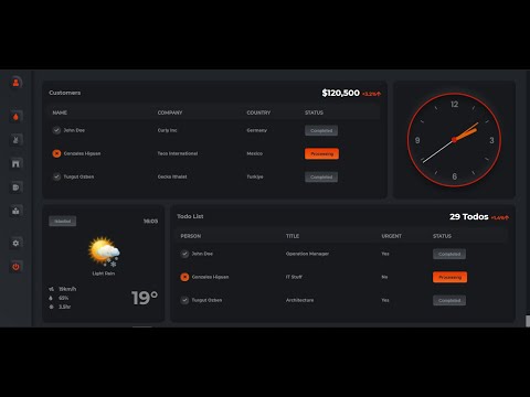 Dark Admin Dashboard Html Css