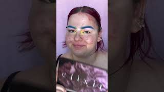 simple but cute 🥰 #makeuptutorialforbeginners #colourfulmakeup #graphicliner #beauty