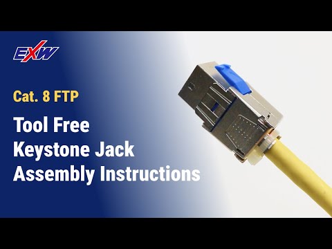 Ethernet RJ45 Connector Cat8 FTP Tool Free Keystone Jack Assembly Instructions