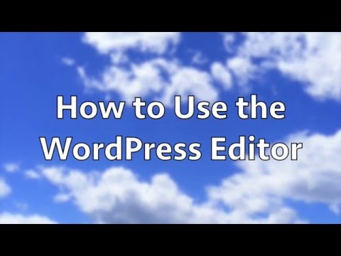 How to Use the WordPress Editor