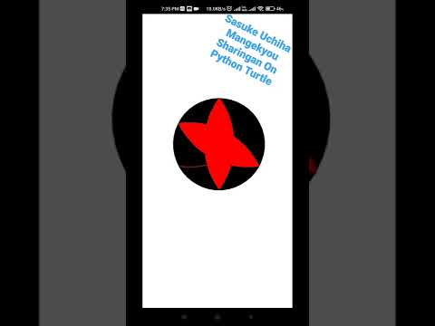 How To Make Sasuke Mangekyou Sharingan On Python Turtle #trending #python #coding #trend