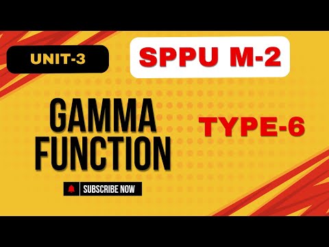 Mathematics-2 Unit 3 at SPPU University gamma function L-9 #sppu #m2 #endsem #engineeringmathematics