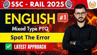 SPOT THE ERROR 🔥 | PYQ Mixed Set | Sumit Sir English | SSC, Bank, NDA Special #spottheerror #sgscc