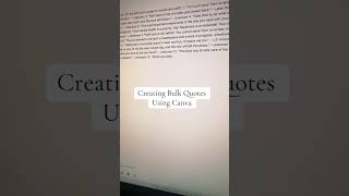 How To Use Bulk Create For Quote Pages On Canva