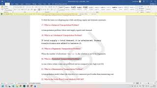 Decision Science- Unit-1- 2 marks Q&A (2019 Revised Pattern.)