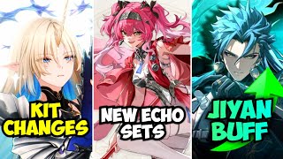 WUWA HUGE UPDATE!!! JIYAN BUFF, CARTETIYA KIT CHANGES & NEW ECHOS SETS | WUTHERING WAVES