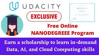 UDACITY Scholarship| Udacity free Nanodegree Course| Data, AI, and Cloud Computing skills|TechDooR