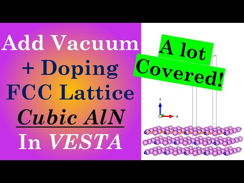 VESTA Software - Add Vacuum [001] Aluminum Nitride + Doping