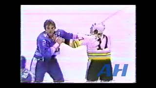 NHL Feb. 2, 1980 Boston Bruins v Quebec Nordiques Bench Clearing Brawl x2 Clips + (HL)