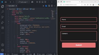 Create a Stylish Dark Theme Contact Form Using HTML & CSS | Perfect for Beginners!
