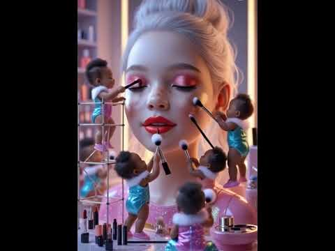 AI-powered giant girl makeup 💄 #aiforkids #aishorts #aianimation #leonardoai #pixverseai