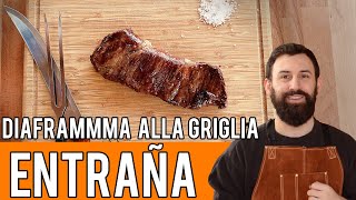 Grilled entraña (diaphragm). Unmistakable taste, but be careful when cooking!
