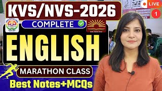 KVS NVS-2026 TIER-1 ENGLISH LANGUAGE COMPETENCY  CLASS-1 KVS NVS TGT PGT PRT CLASSES #kvs #nvs